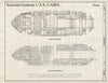 Blueprint Gun Deck Plan, Lower Hold Plan - U.S.S. Cairo Ironclad, Vicksburg, Warren County, MS