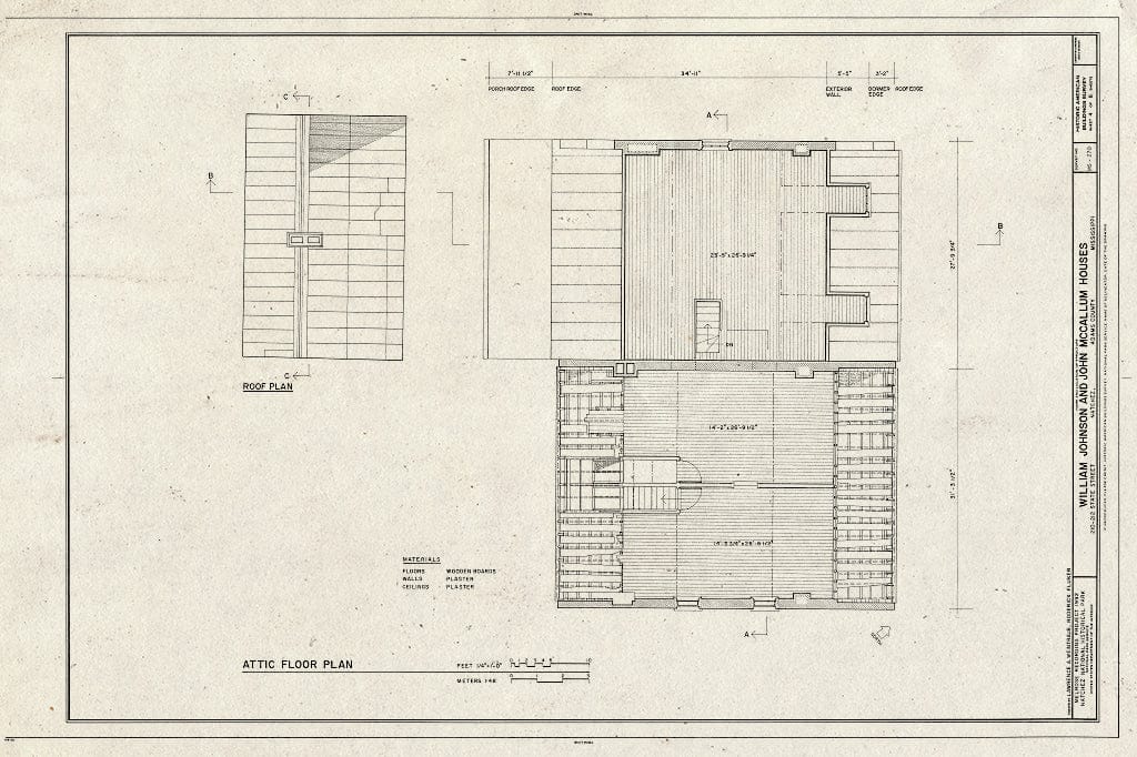 Blueprint HABS Miss,1-Natch,32- (Sheet 4 of 8) - Johnson & McCallum Houses, 210-212 State Street, Natchez, Adams County, MS