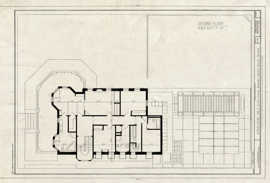 Historic Pictoric : Blueprint HABS Mont,16-BOZ,4- (Sheet 3 of 8) - Bitnar House, 502 South Grand Avenue, Bozeman, Gallatin County, MT