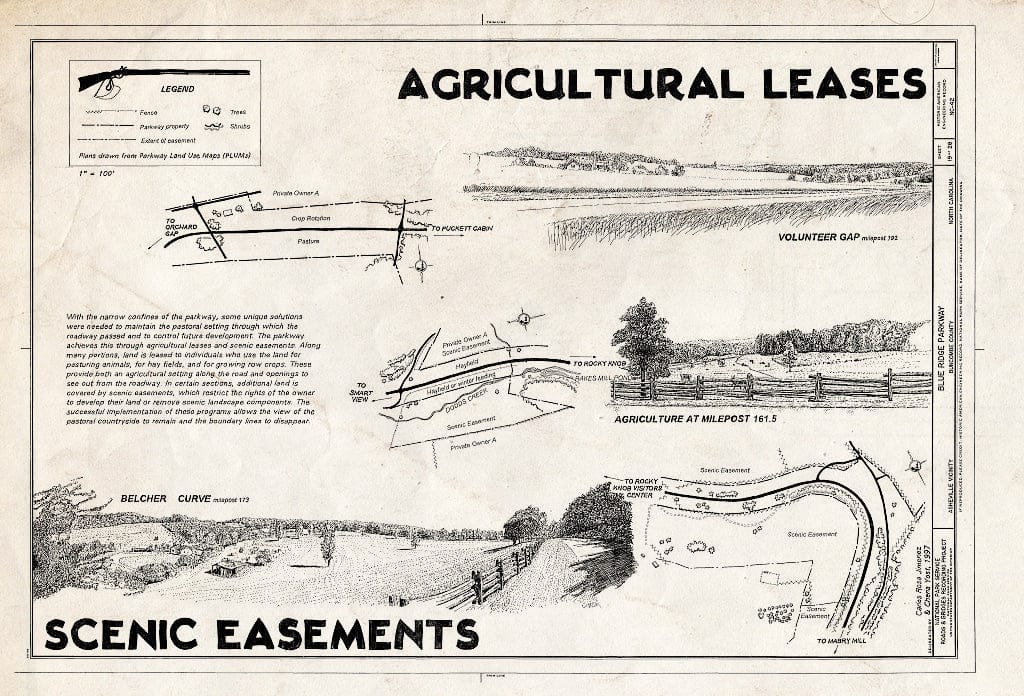 Historic Pictoric : Blueprint HAER NC,11-ASHV.V,2- (Sheet 19 of 28) - Blue Ridge Parkway, Between Shenandoah National Park & Great Smoky Mountains, Asheville, Buncombe County, NC