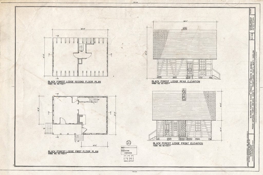 Historic Pictoric : Blueprint HABS NC-402 (Sheet 8 of 9) - Biltmore Forestry School, Brevard, Transylvania County, NC