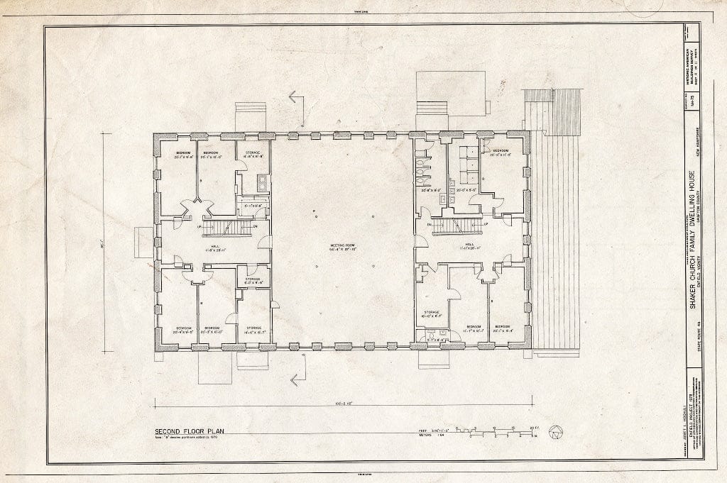 Historic Pictoric : Blueprint HABS NH,5-ENFI.V,1A- (Sheet 4 of) - Shaker Church Family Dwelling House, State Route 4A, Enfield, Grafton County, NH