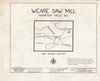 Historic Pictoric : Blueprint HABS NH,8-HAMTOF,2- (Sheet 0 of 20) - Weare Saw & Grist Mill, Hampton Falls, Rockingham County, NH