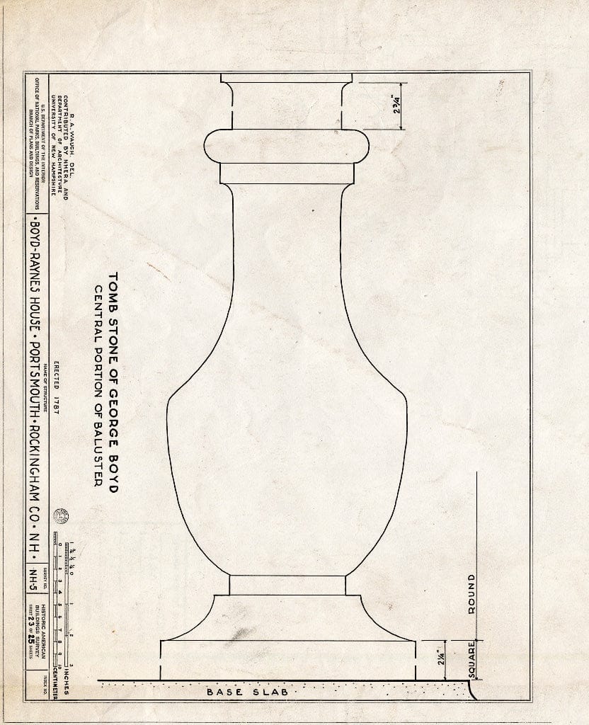 Historic Pictoric : Blueprint HABS NH,8-Port,26- (Sheet 23 of 25) - Boyd-Raynes House, Maplewood Avenue, Portsmouth, Rockingham County, NH