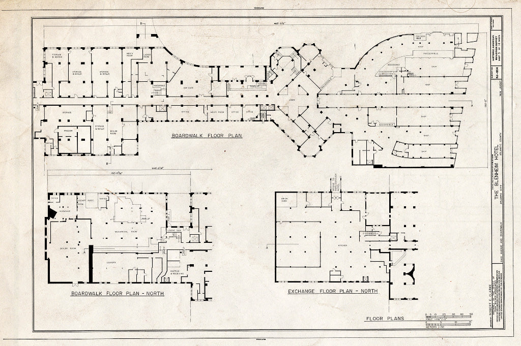 Historic Pictoric : Blueprint HABS NJ,1-ATCI,3- (Sheet 3 of 14) - Blenheim Hotel, Ohio Avenue & Boardwalk, Atlantic City, Atlantic County, NJ