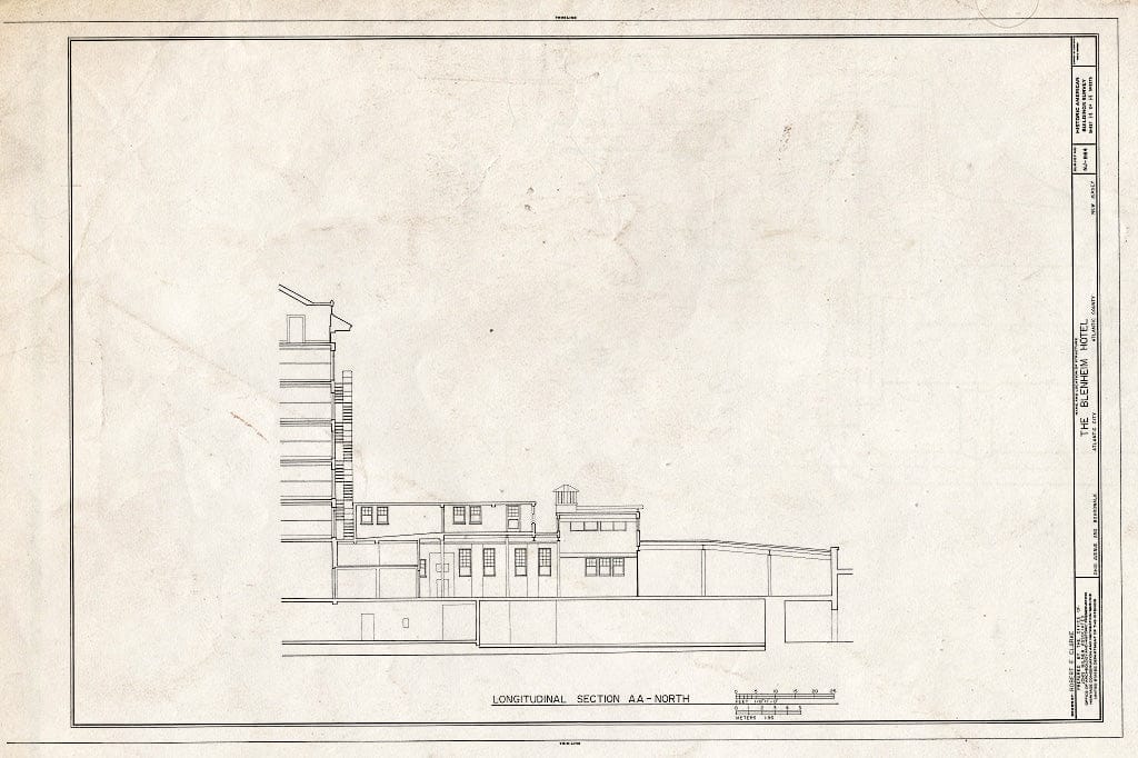 Historic Pictoric : Blueprint HABS NJ,1-ATCI,3- (Sheet 14 of 14) - Blenheim Hotel, Ohio Avenue & Boardwalk, Atlantic City, Atlantic County, NJ