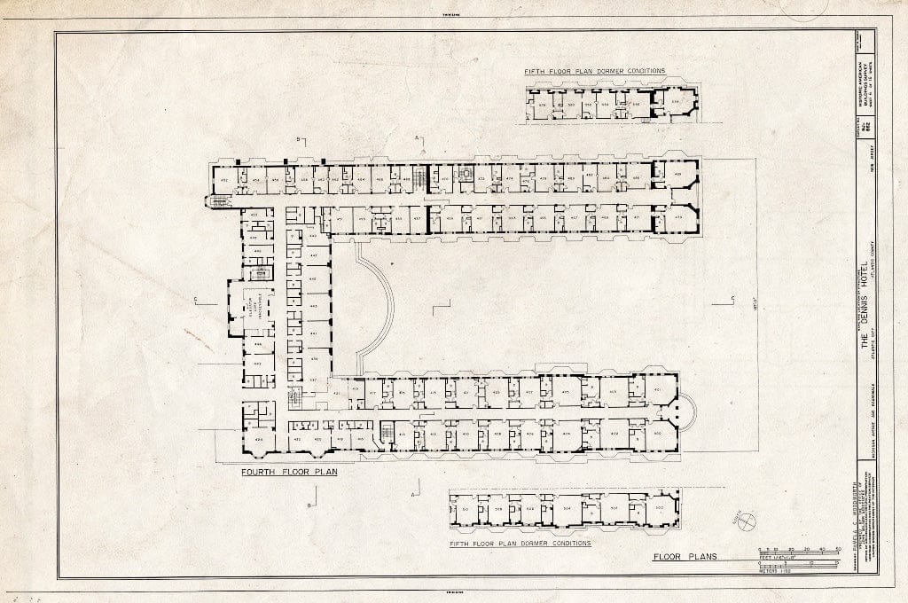 Historic Pictoric : Blueprint HABS NJ,1-ATCI,6- (Sheet 6 of 16) - Dennis Hotel, Michigan Avenue & Boardwalk, Atlantic City, Atlantic County, NJ