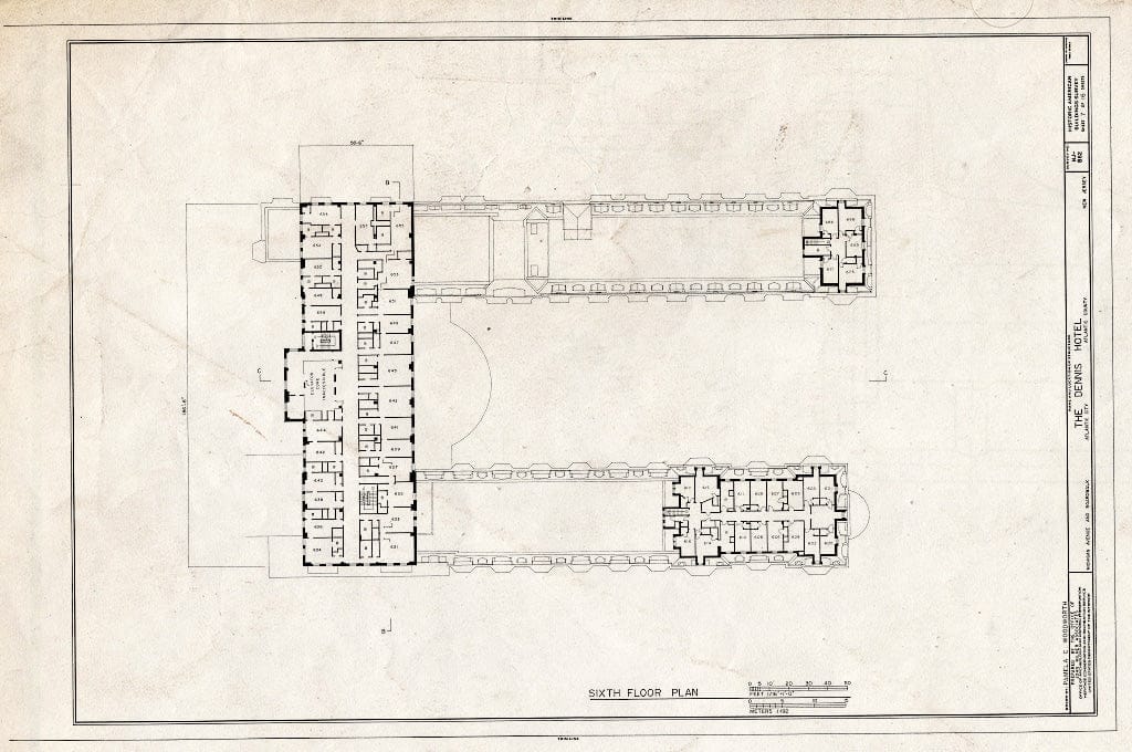 Historic Pictoric : Blueprint HABS NJ,1-ATCI,6- (Sheet 7 of 16) - Dennis Hotel, Michigan Avenue & Boardwalk, Atlantic City, Atlantic County, NJ