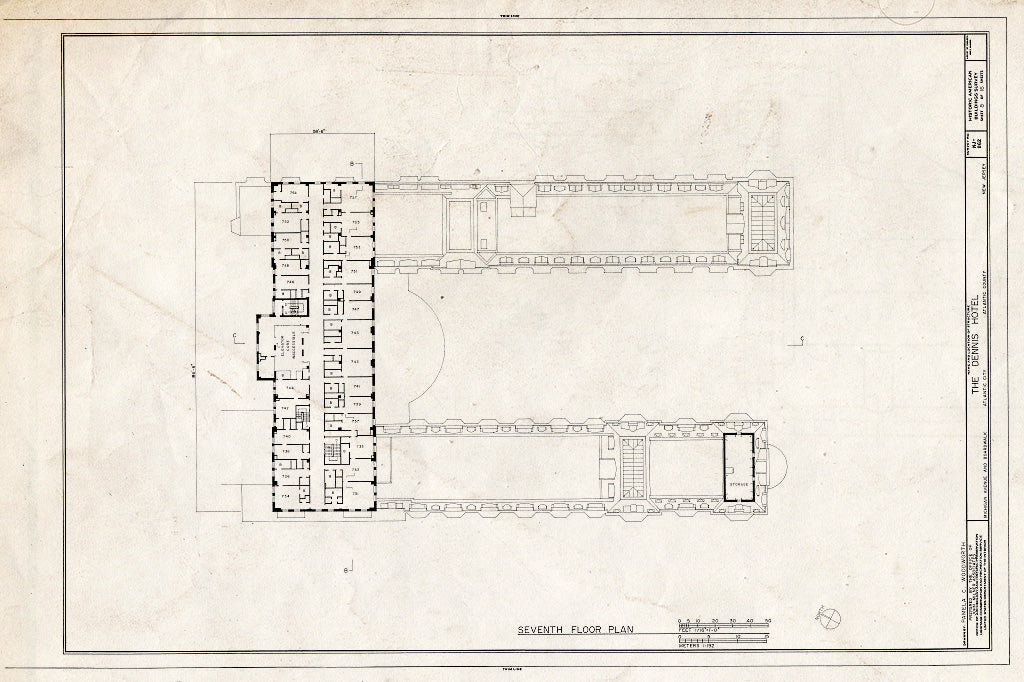 Historic Pictoric : Blueprint HABS NJ,1-ATCI,6- (Sheet 8 of 16) - Dennis Hotel, Michigan Avenue & Boardwalk, Atlantic City, Atlantic County, NJ