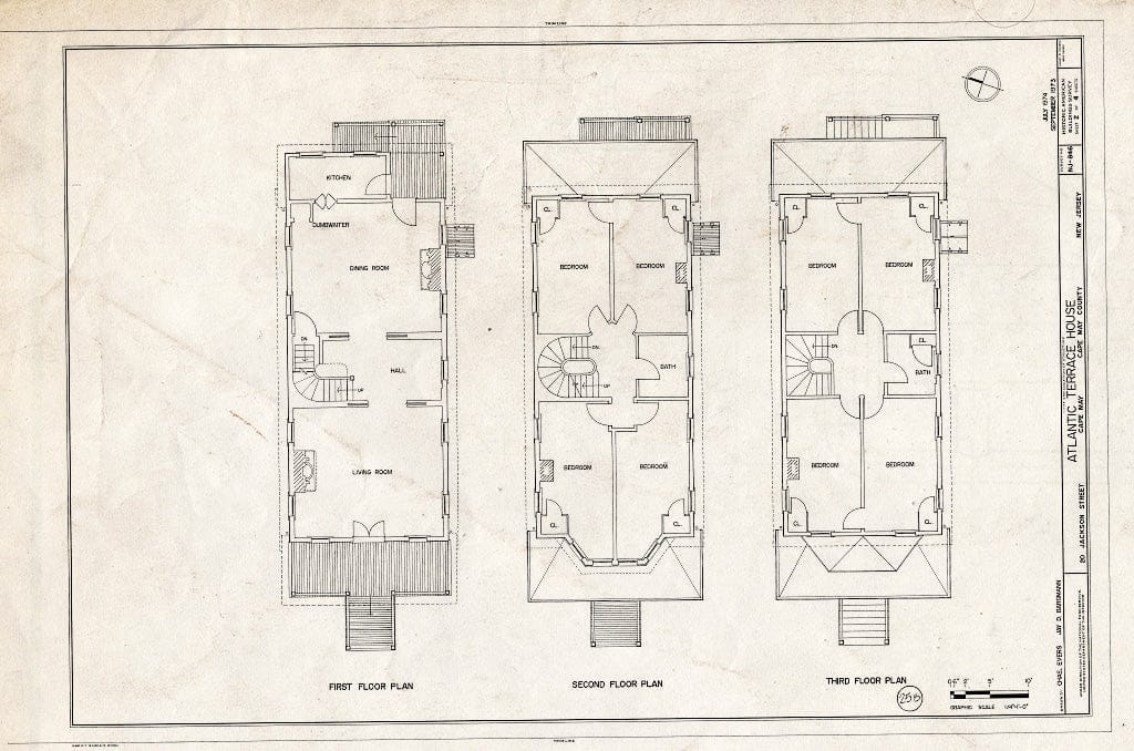 Historic Pictoric : Blueprint HABS NJ,5-CAPMA,44- (Sheet 2 of 4) - Atlantic Terrace House, 20 Jackson Street, Cape May, Cape May County, NJ