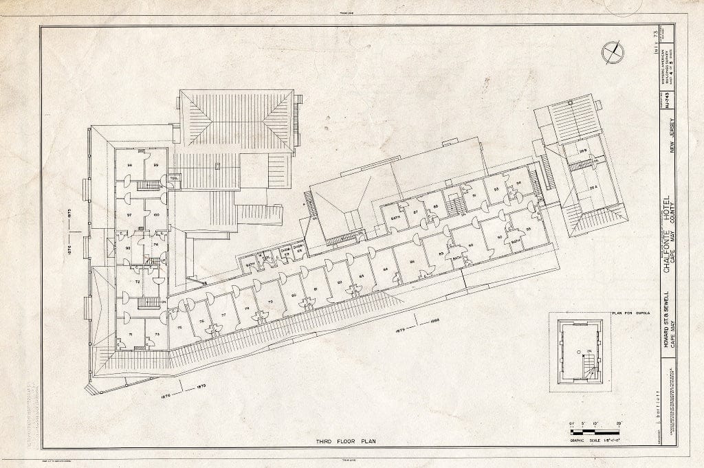 Historic Pictoric : Blueprint HABS NJ,5-CAPMA,36- (Sheet 4 of 5) - Chalfonte Hotel, Howard Street & Sewell Avenue, Cape May, Cape May County, NJ