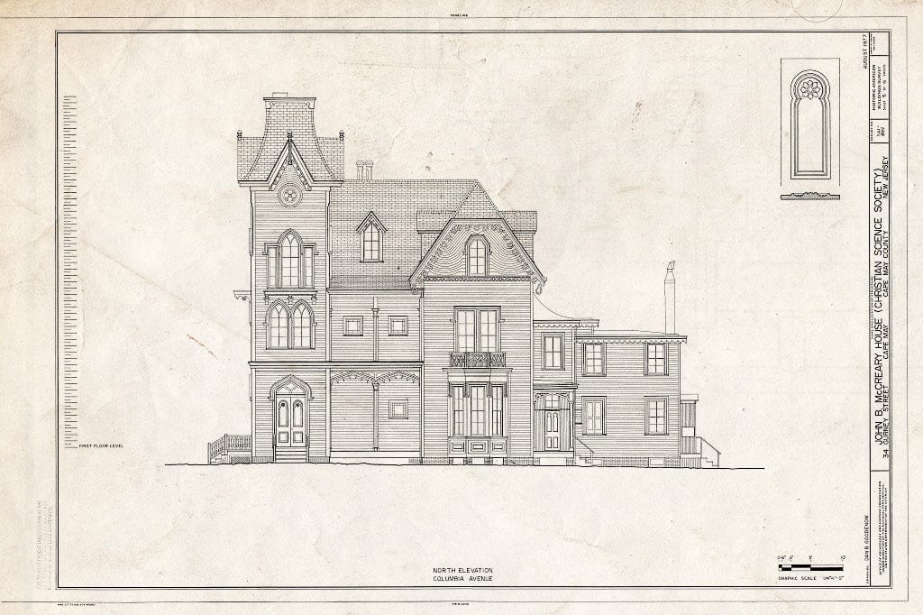 Historic Pictoric : Blueprint HABS NJ,5-CAPMA,35- (Sheet 5 of 5) - John B. McCreary House, 34 Gurney Street, Cape May, Cape May County, NJ