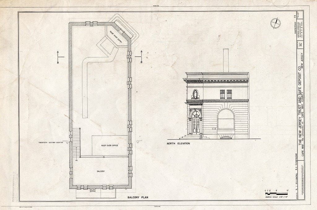 Historic Pictoric : Blueprint HABS NJ,5-CAPMA,65- (Sheet 3 of 3) - New Jersey Trust & Safe Deposit Company, 526 Washington Street, Cape May, Cape May County, NJ