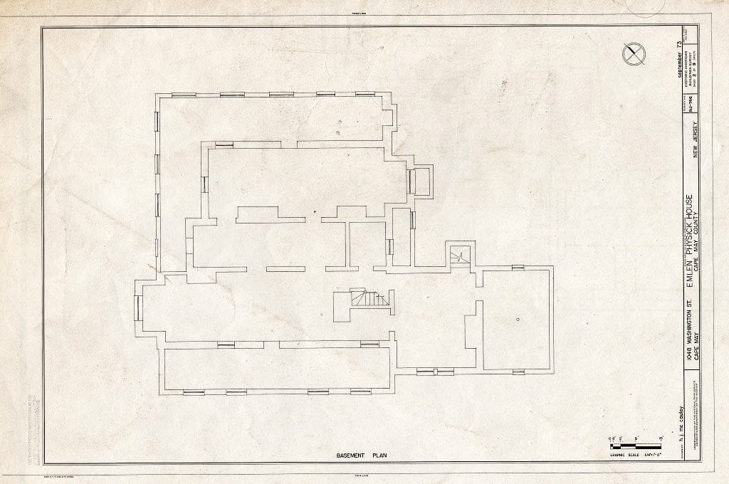 Historic Pictoric : Blueprint HABS NJ,5-CAPMA,68- (Sheet 2 of 9) - Emlen Physick House, 1048 Washington Street, Cape May, Cape May County, NJ