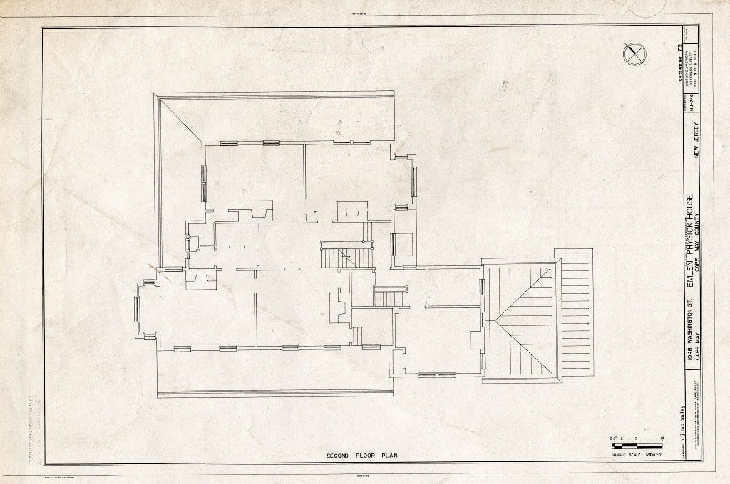 Historic Pictoric : Blueprint HABS NJ,5-CAPMA,68- (Sheet 4 of 9) - Emlen Physick House, 1048 Washington Street, Cape May, Cape May County, NJ