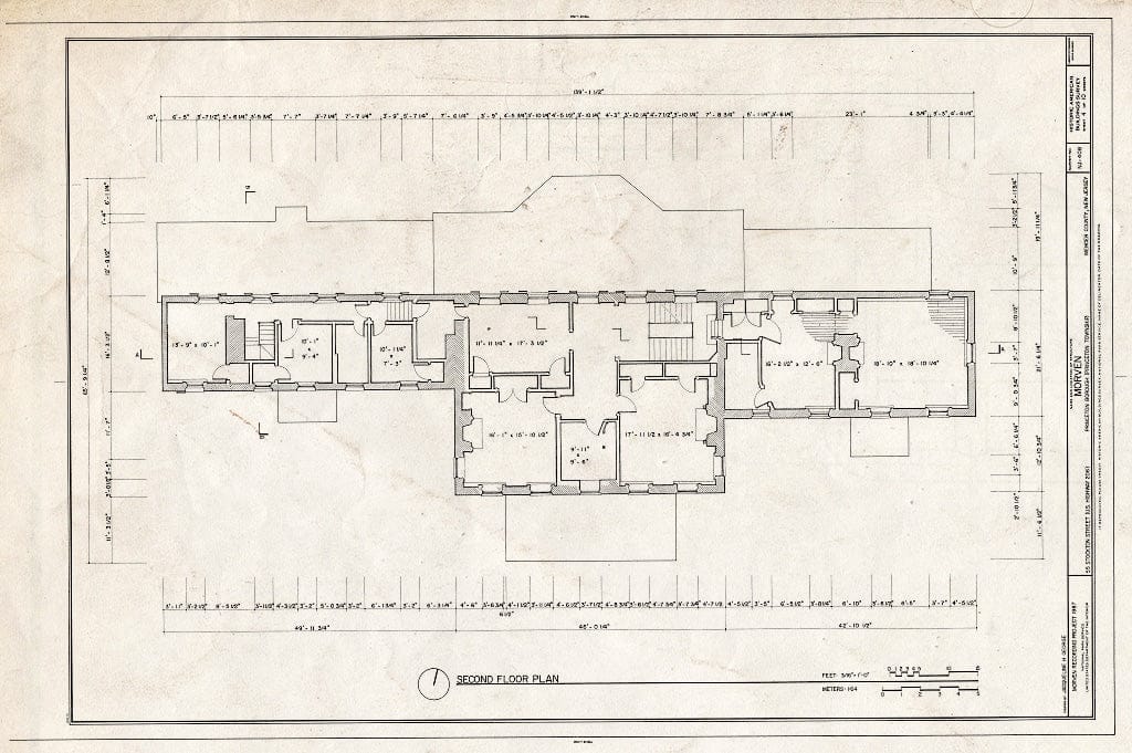 Historic Pictoric : Blueprint HABS NJ,11-Print,7- (Sheet 4 of 10) - Morven, 55 Stockton Street (U.S. Highway 206), Princeton, Mercer County, NJ