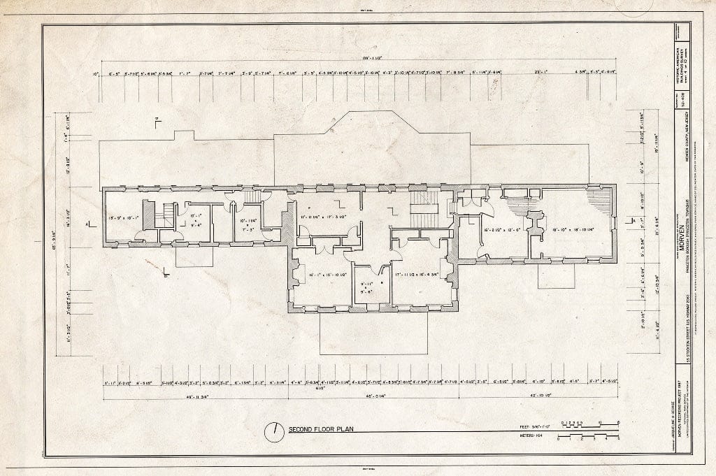 Historic Pictoric : Blueprint HABS NJ,11-Print,7- (Sheet 4 of 10) - Morven, 55 Stockton Street (U.S. Highway 206), Princeton, Mercer County, NJ
