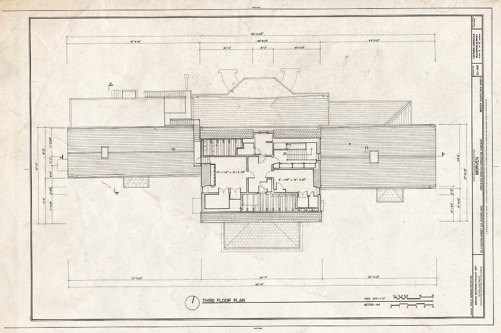 Historic Pictoric : Blueprint HABS NJ,11-Print,7- (Sheet 5 of 10) - Morven, 55 Stockton Street (U.S. Highway 206), Princeton, Mercer County, NJ