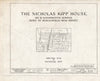 Historic Pictoric : Blueprint HABS NJ,2-Berg,1- (Sheet 0 of 26) - Nicholas Kipp House, 221 North Washington Avenue, Bergenfield, Bergen County, NJ
