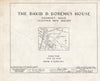 Historic Pictoric : Blueprint HABS NJ,2-Clost,1- (Sheet 0 of 11) - David D. Doremus House, Piermont Road, Closter, Bergen County, NJ