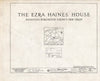 Historic Pictoric : Blueprint HABS NJ,3-RANC,2- (Sheet 0 of 10) - Ezre Haines House, Main Street, Rancocas, Burlington County, NJ