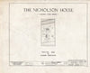 Historic Pictoric : Blueprint HABS NJ,4-CAM,3- (Sheet 0 of 5) - Nicholson House, Admiral Wilson Boulevard, Camden, Camden County, NJ