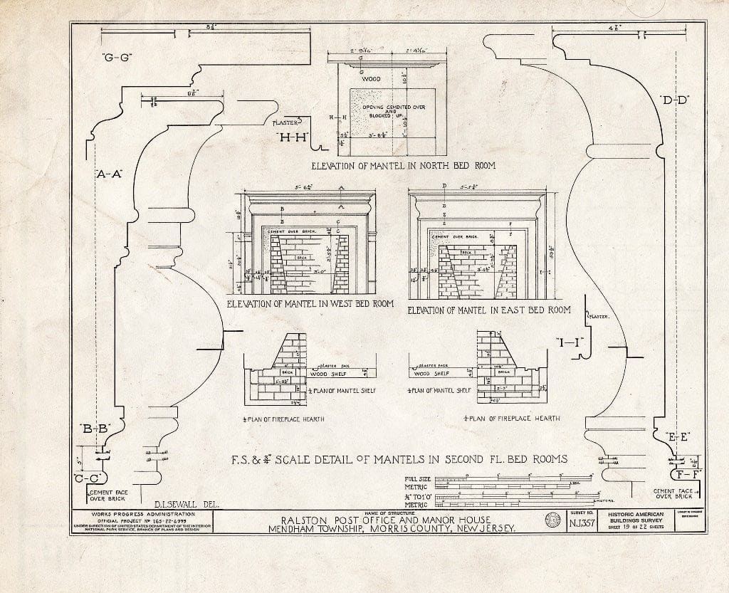 Blueprint HABS NJ,14-RAL,2- (Sheet 19 of 22) - Post Office, Ralston, Morris County, NJ