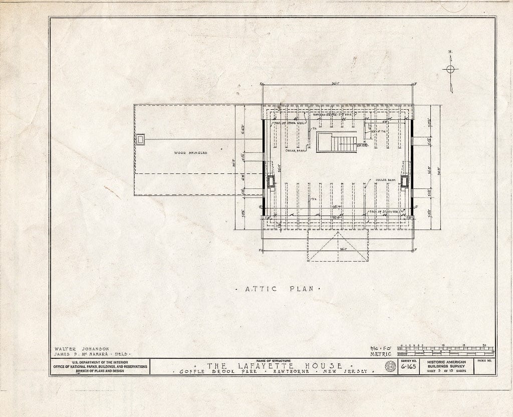 Blueprint HABS NJ,16-HAWTH,1- (Sheet 3 of 10) - Lafayette Headquarters, Goffle Brook Park, Hawthorne, Passaic County, NJ