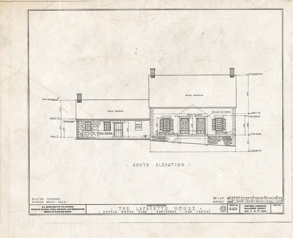 Blueprint HABS NJ,16-HAWTH,1- (Sheet 4 of 10) - Lafayette Headquarters, Goffle Brook Park, Hawthorne, Passaic County, NJ
