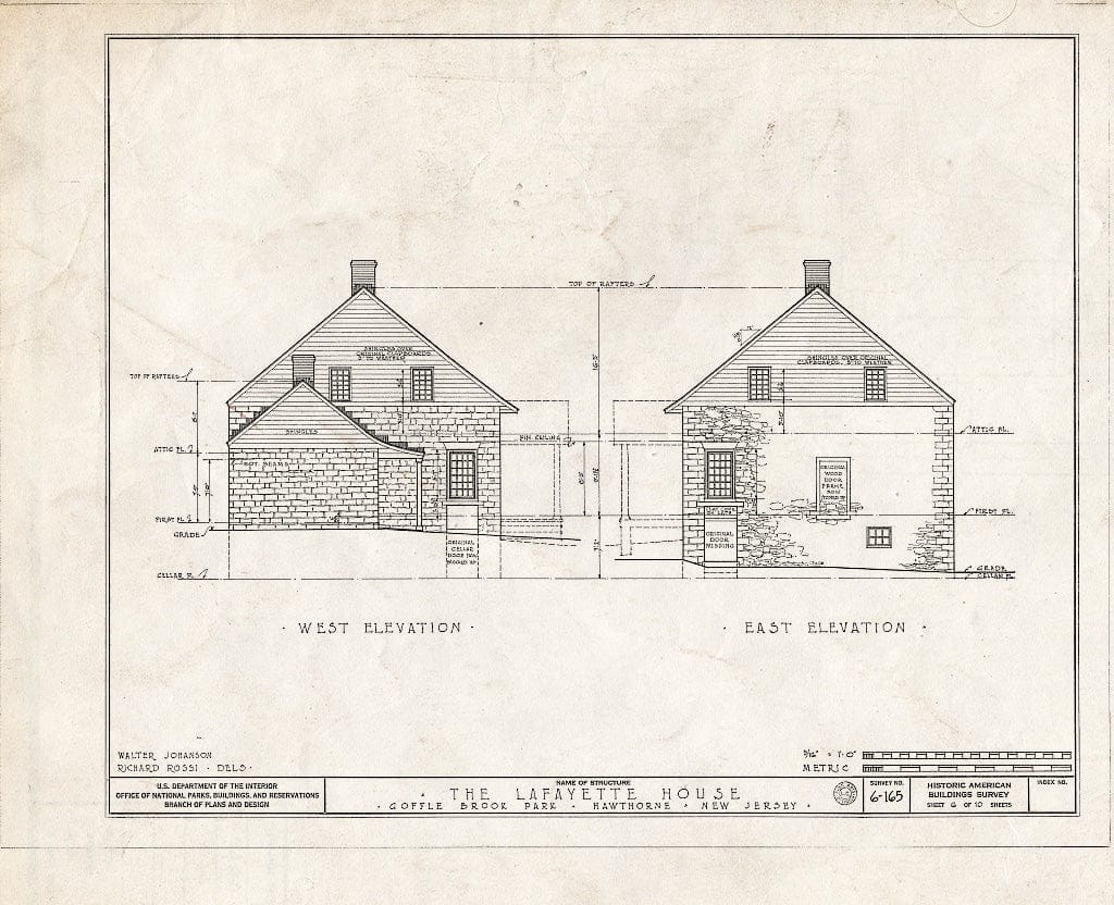 Blueprint HABS NJ,16-HAWTH,1- (Sheet 6 of 10) - Lafayette Headquarters, Goffle Brook Park, Hawthorne, Passaic County, NJ