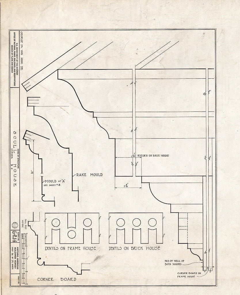 Blueprint HABS NJ,17-AUB,1- (Sheet 26 of 29) - Scull House, Auburn Road, Auburn, Salem County, NJ