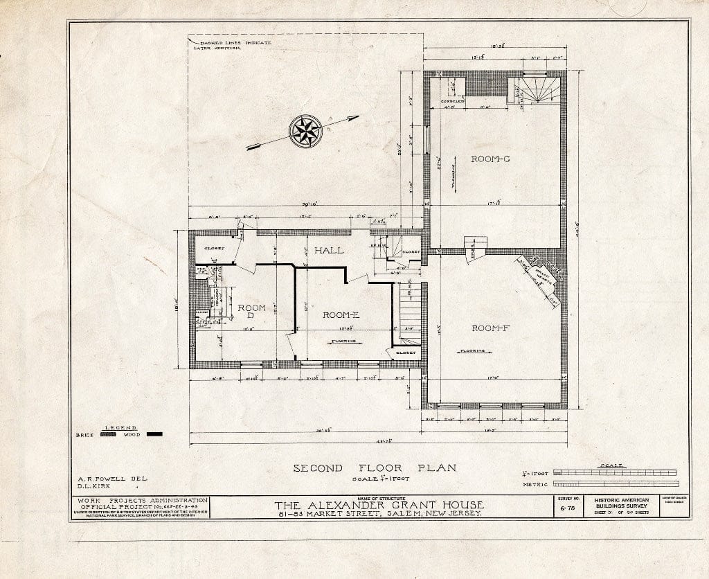 Blueprint HABS NJ,17-SAL,6- (Sheet 3 of 30) - Alexander Grant House, 81-83 Market Street, Salem, Salem County, NJ