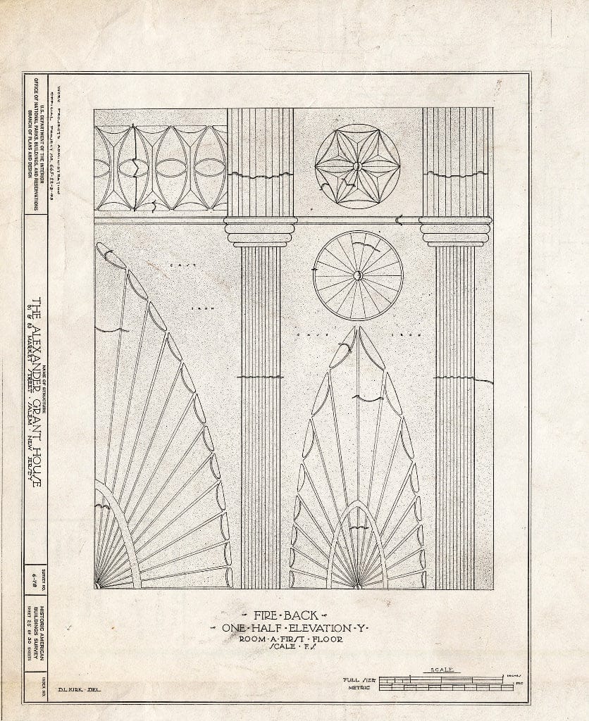 Blueprint HABS NJ,17-SAL,6- (Sheet 25 of 30) - Alexander Grant House, 81-83 Market Street, Salem, Salem County, NJ