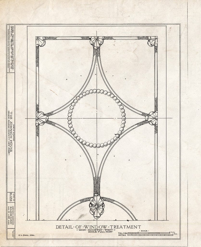 Blueprint HABS NJ,17-SAL,7- (Sheet 21 of 68) - Johnson House, 90 Market Street, Salem, Salem County, NJ