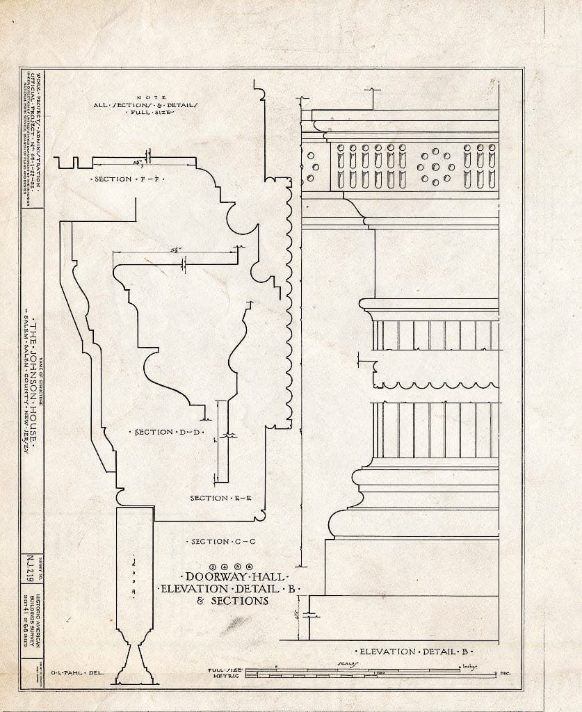 Blueprint HABS NJ,17-SAL,7- (Sheet 41 of 68) - Johnson House, 90 Market Street, Salem, Salem County, NJ