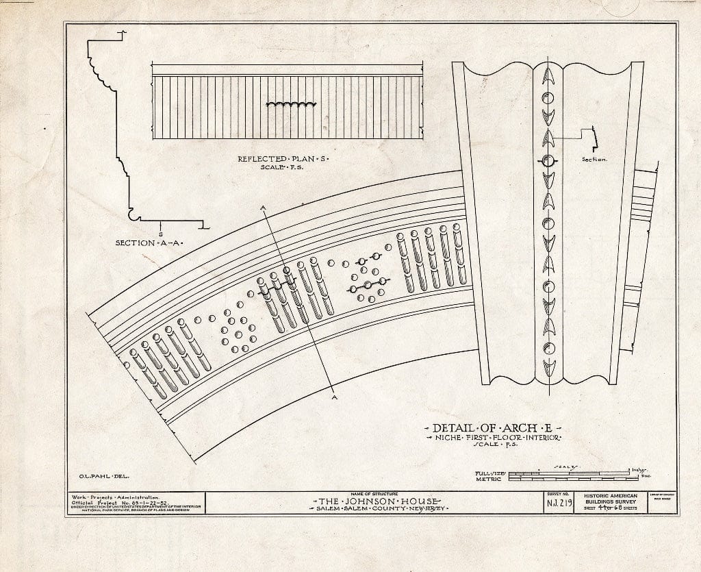 Blueprint HABS NJ,17-SAL,7- (Sheet 44 of 68) - Johnson House, 90 Market Street, Salem, Salem County, NJ