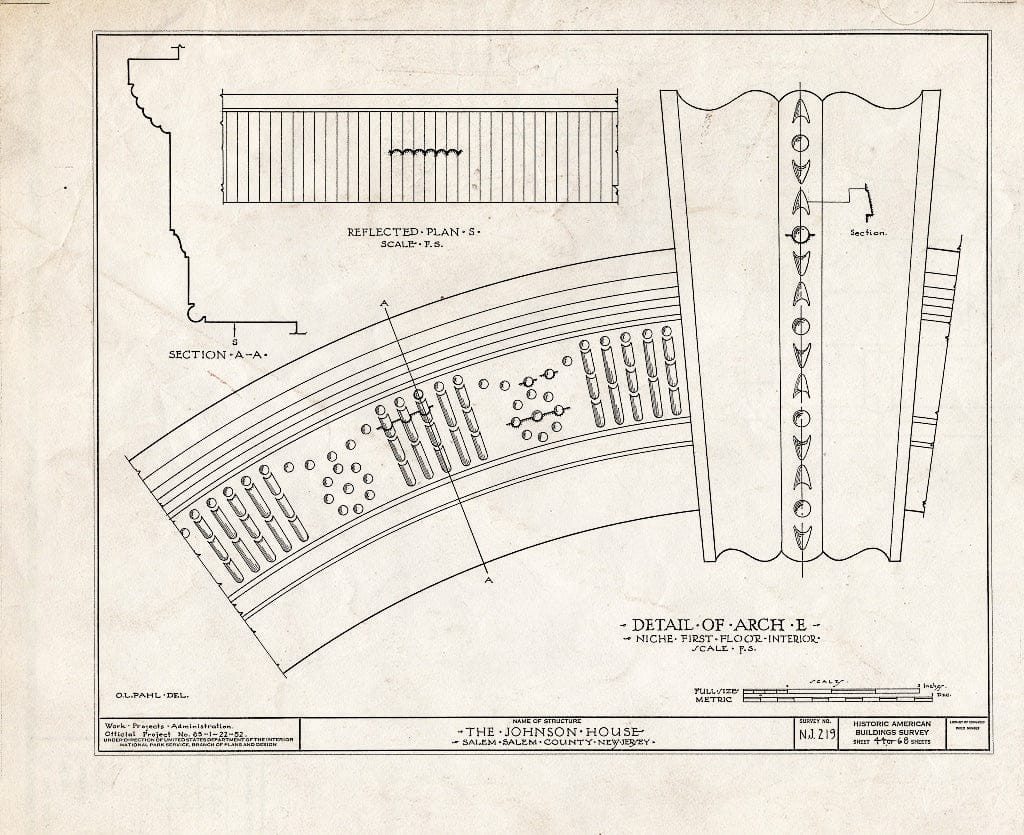 Blueprint HABS NJ,17-SAL,7- (Sheet 44 of 68) - Johnson House, 90 Market Street, Salem, Salem County, NJ