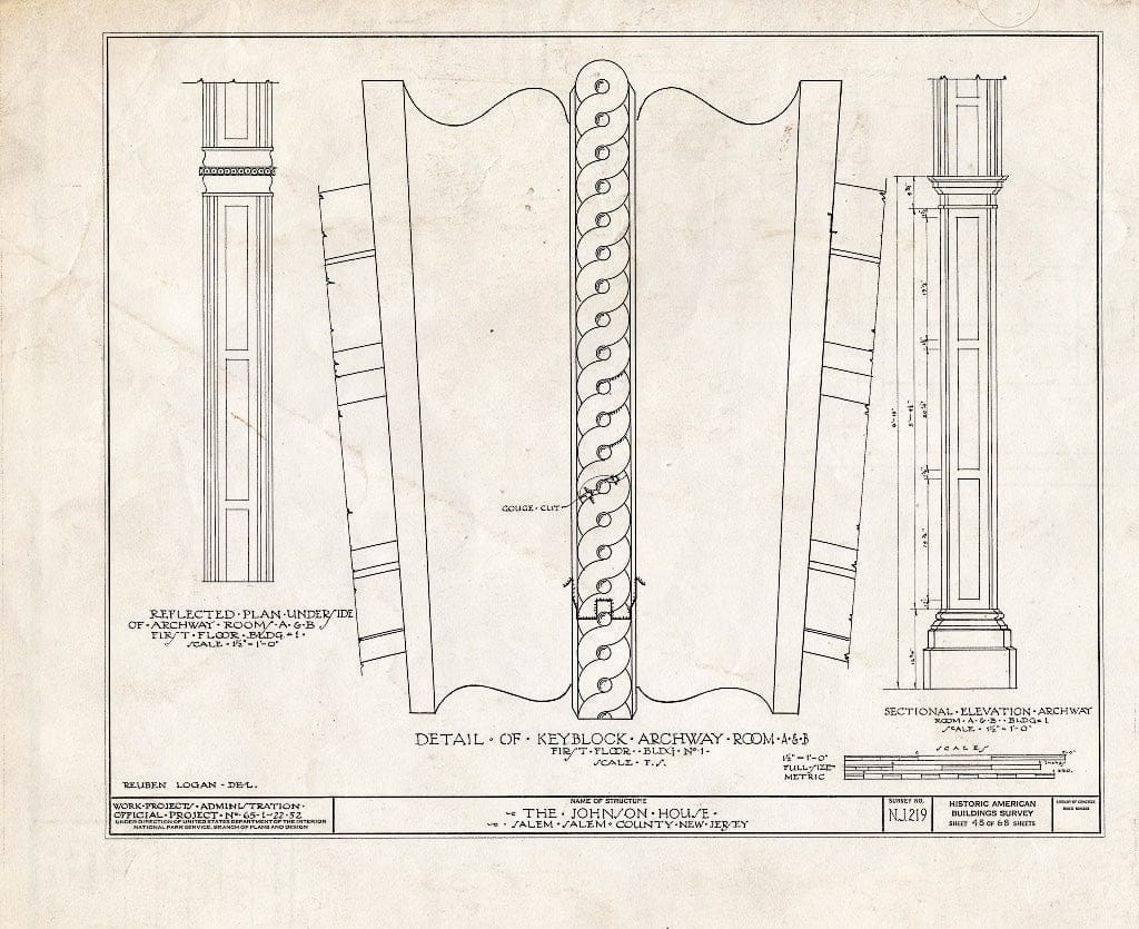 Blueprint HABS NJ,17-SAL,7- (Sheet 48 of 68) - Johnson House, 90 Market Street, Salem, Salem County, NJ
