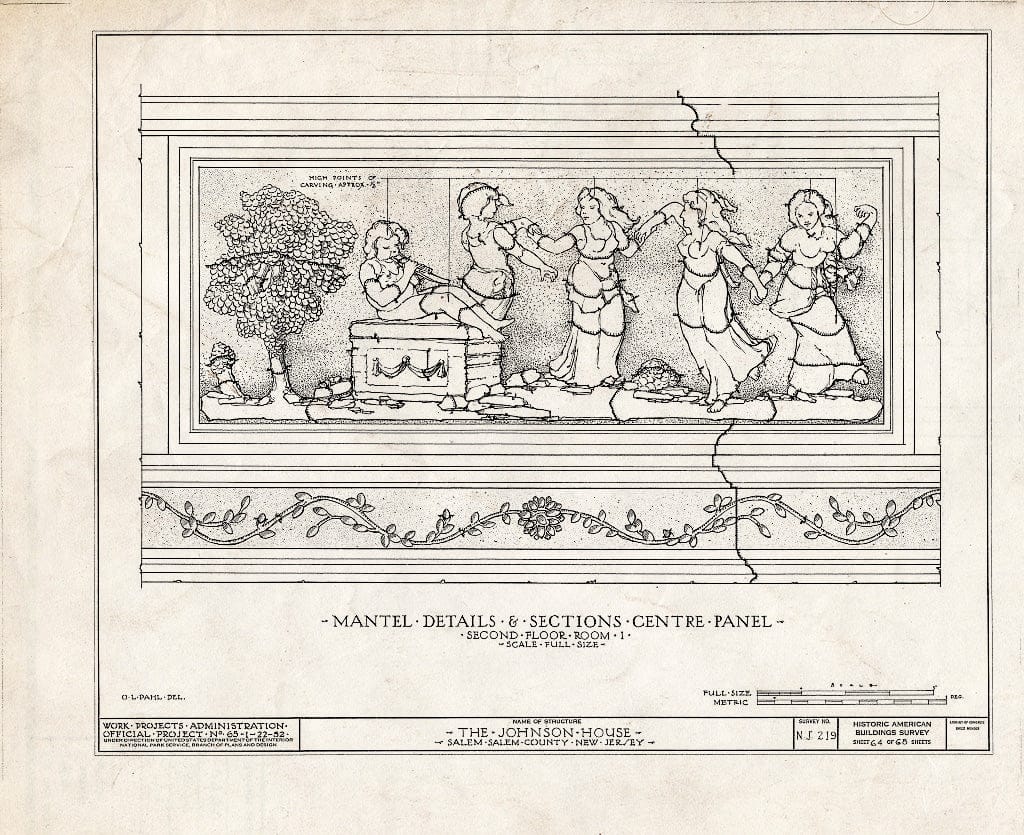 Blueprint HABS NJ,17-SAL,7- (Sheet 64 of 68) - Johnson House, 90 Market Street, Salem, Salem County, NJ