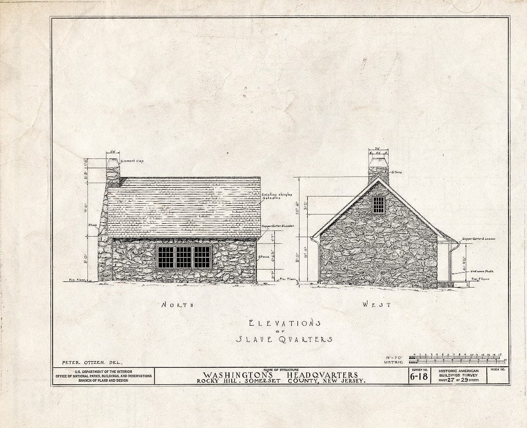 Blueprint HABS NJ,18-ROHI,1- (Sheet 27 of 29) - Judge John Berrien House, Rocky Hill Road, Rocky Hill, Somerset County, NJ