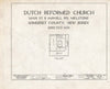 Blueprint HABS NJ,18-MIL,2- (Sheet 0 of 13) - Dutch Reformed Church, Amwell Road & Main Street, Millstone, Somerset County, NJ
