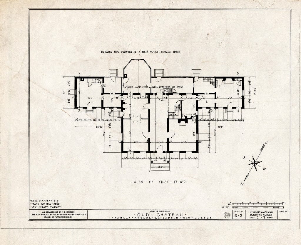 Blueprint HABS NJ,20-ELI,5- (Sheet 3 of 7) - Cavalier Jouet Mansion, Elizabeth, Union County, NJ