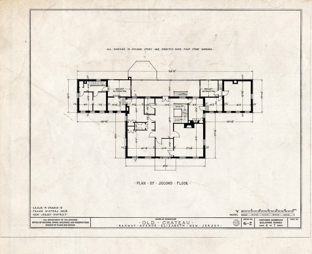 Blueprint HABS NJ,20-ELI,5- (Sheet 4 of 7) - Cavalier Jouet Mansion, Elizabeth, Union County, NJ
