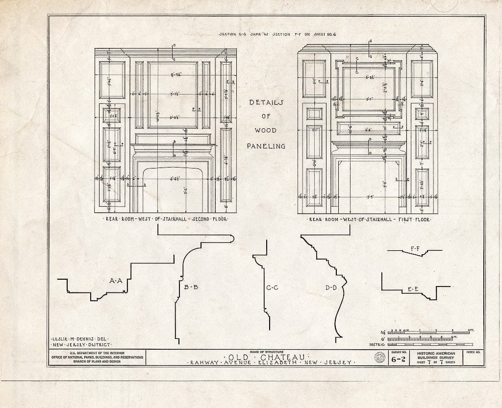 Blueprint HABS NJ,20-ELI,5- (Sheet 7 of 7) - Cavalier Jouet Mansion, Elizabeth, Union County, NJ