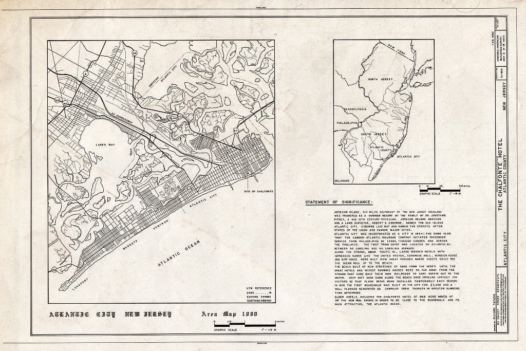 Blueprint HABS NJ,1-ATCI,4- (Sheet 2 of 19) - Chalfonte Hotel, Pacific & North Carolina Avenues, Atlantic City, Atlantic County, NJ