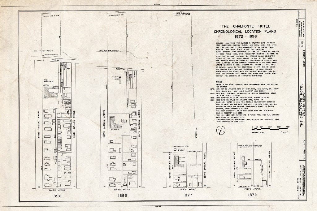 Blueprint HABS NJ,1-ATCI,4- (Sheet 3 of 19) - Chalfonte Hotel, Pacific & North Carolina Avenues, Atlantic City, Atlantic County, NJ