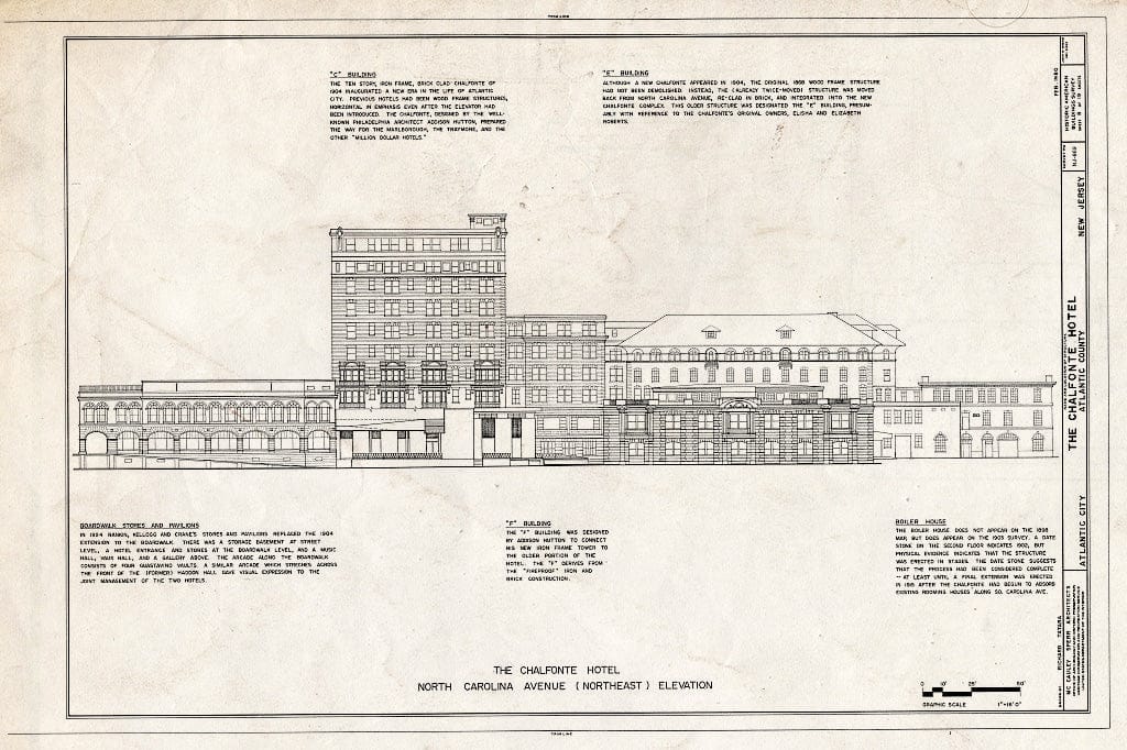 Blueprint HABS NJ,1-ATCI,4- (Sheet 8 of 19) - Chalfonte Hotel, Pacific & North Carolina Avenues, Atlantic City, Atlantic County, NJ