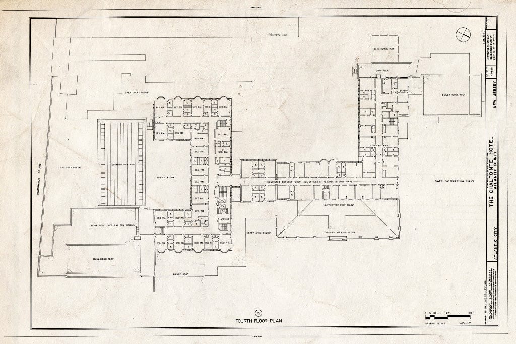 Blueprint HABS NJ,1-ATCI,4- (Sheet 12 of 19) - Chalfonte Hotel, Pacific & North Carolina Avenues, Atlantic City, Atlantic County, NJ