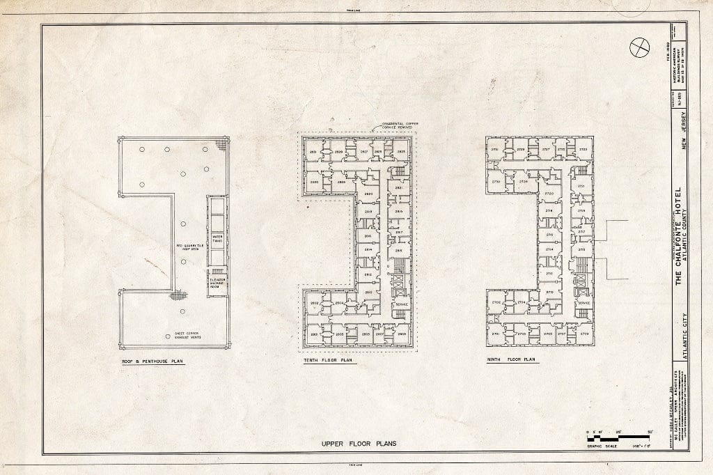 Blueprint HABS NJ,1-ATCI,4- (Sheet 15 of 19) - Chalfonte Hotel, Pacific & North Carolina Avenues, Atlantic City, Atlantic County, NJ