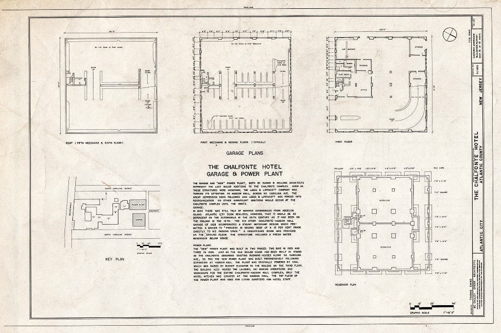 Blueprint HABS NJ,1-ATCI,4- (Sheet 16 of 19) - Chalfonte Hotel, Pacific & North Carolina Avenues, Atlantic City, Atlantic County, NJ